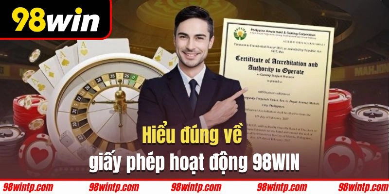 Thông tin cần biết về giấy phép hoạt động 98WIN